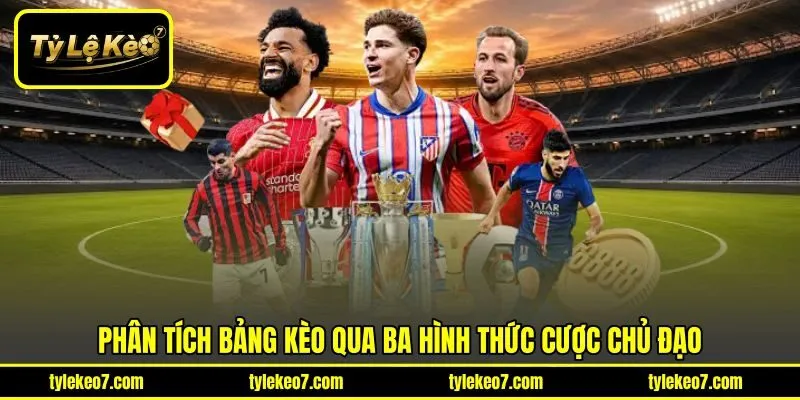 Phân tích bảng kèo qua ba hình thức cược chủ đạo